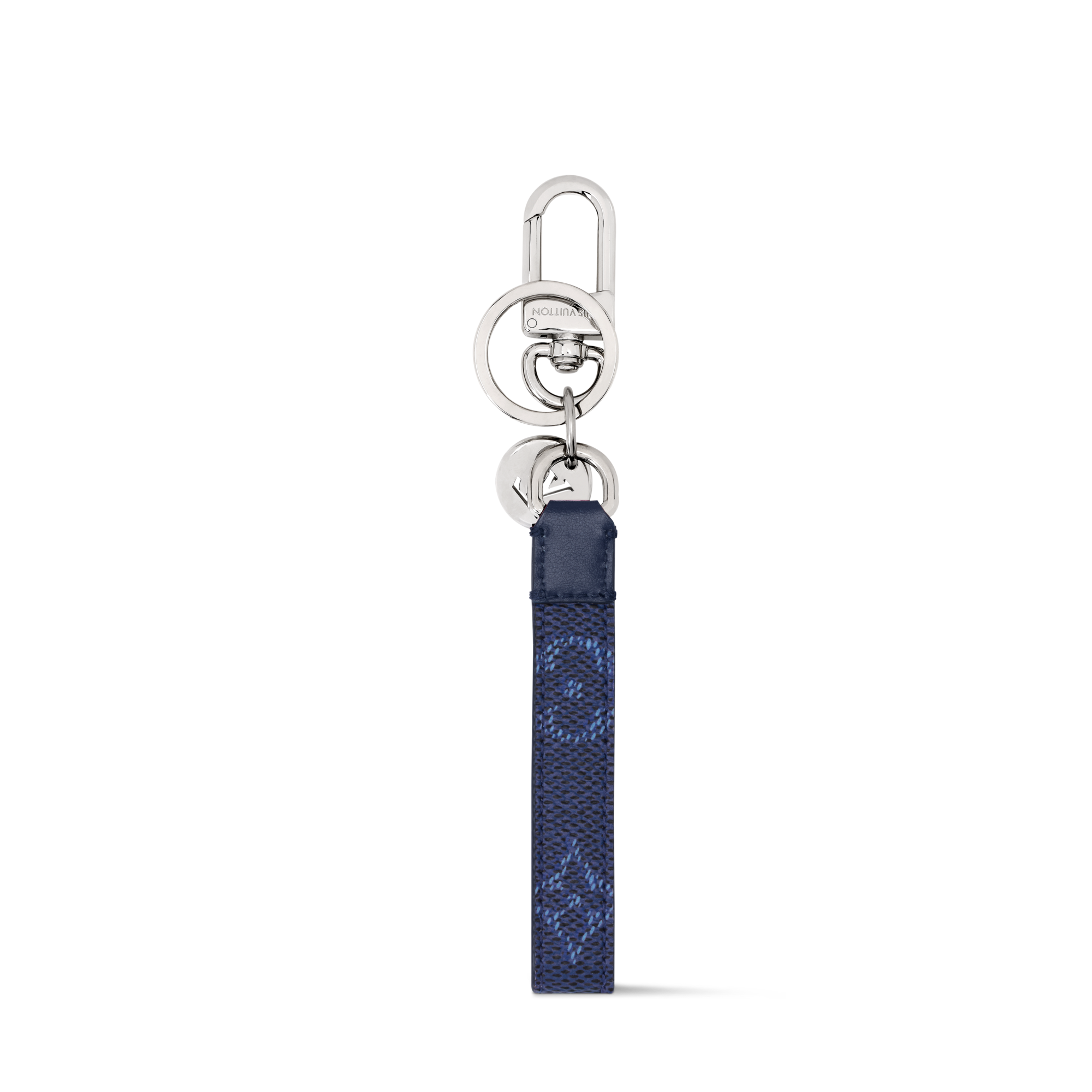 LV Slim Dragonne Key Holder and Bag Charm S00 in Pria