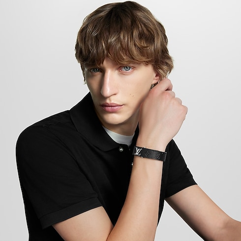 LV Slim Shadow Bracelet Monogram Shadow in Men's Fashion Jewelry Bracelets collections by Louis Vuitton (Product zoom)