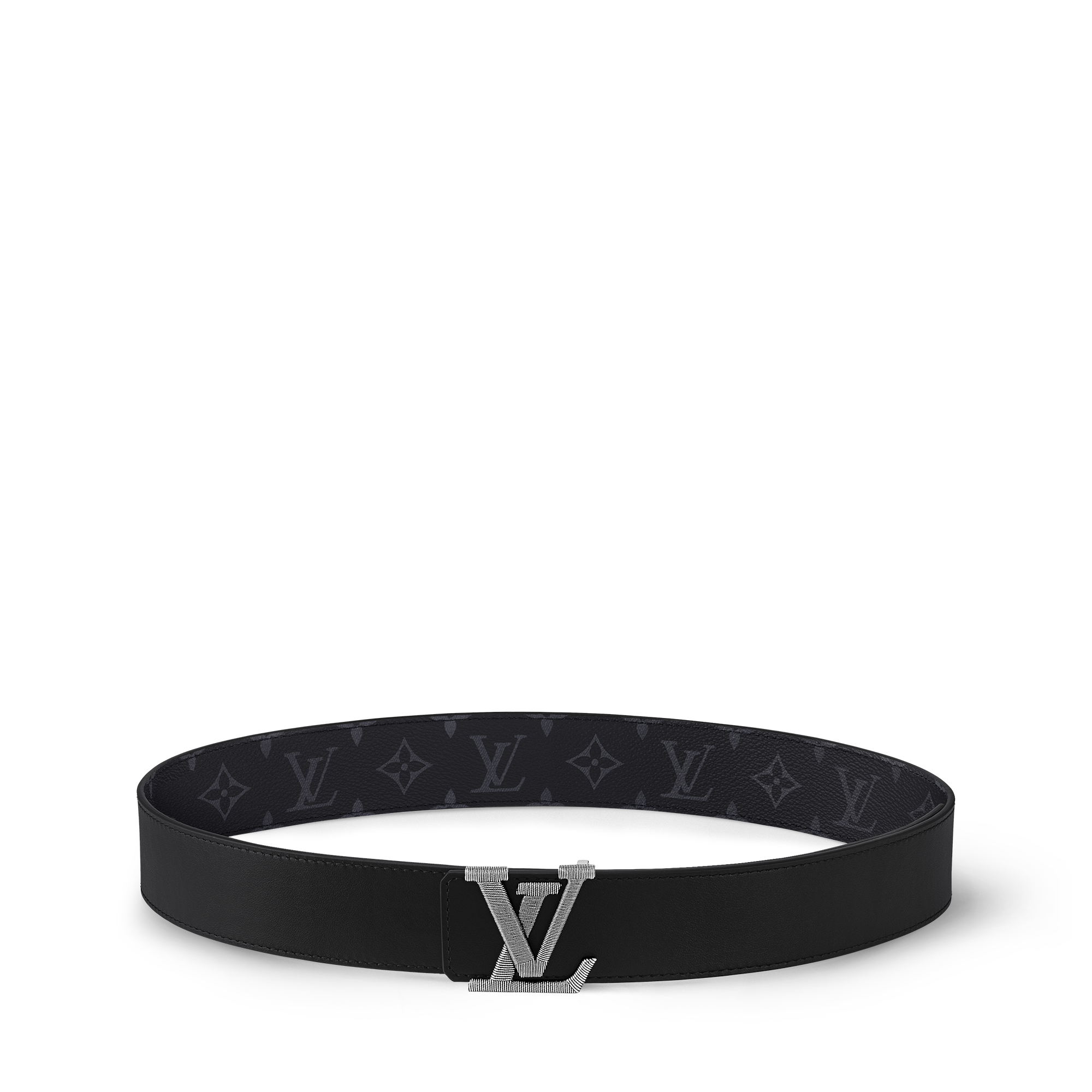 LV Stitch 40mm Reversible Belt Monogram Eclipse in Men
