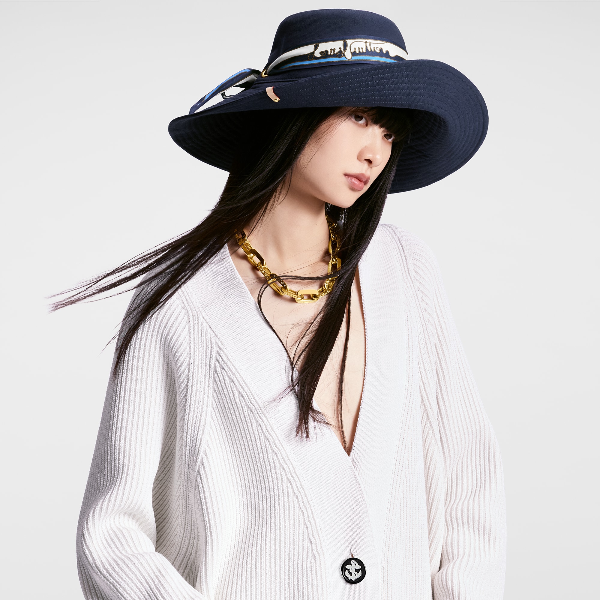 LV Stripes Hat S00 in Wanita