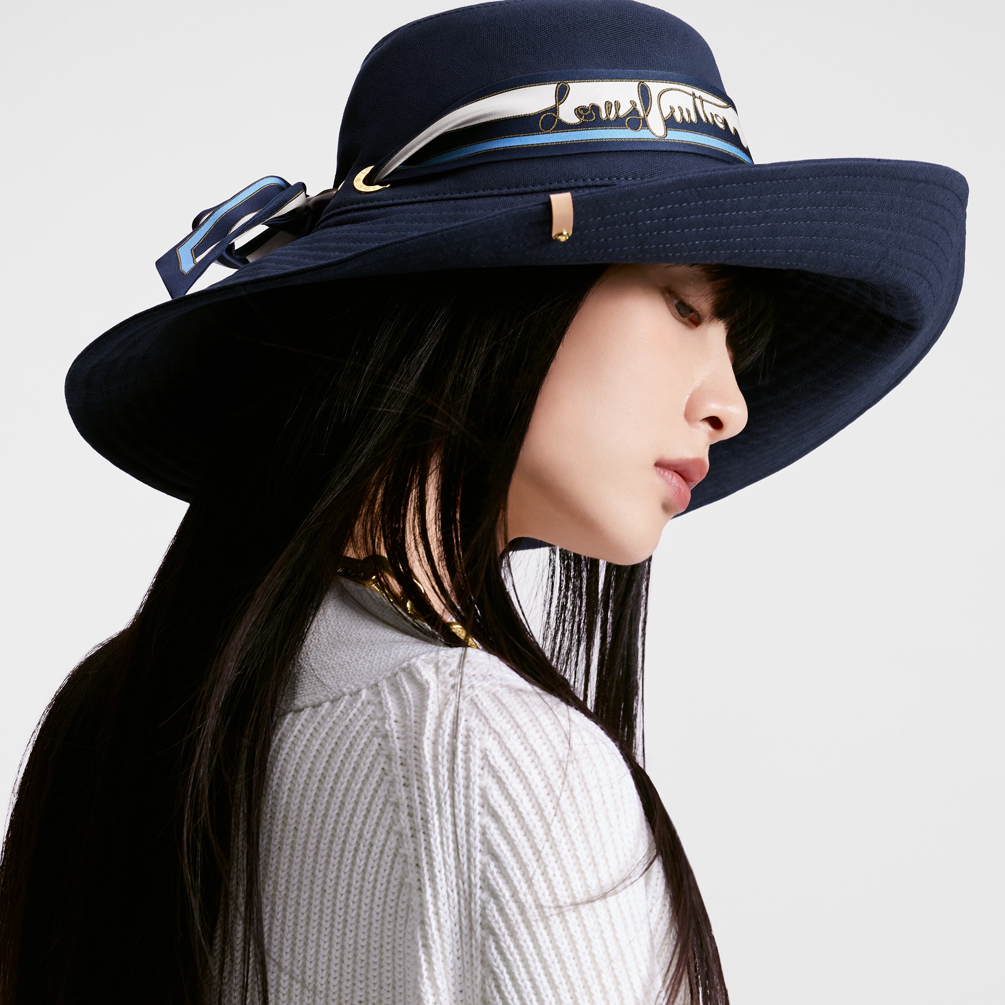 LV Stripes Hat S00 in Wanita