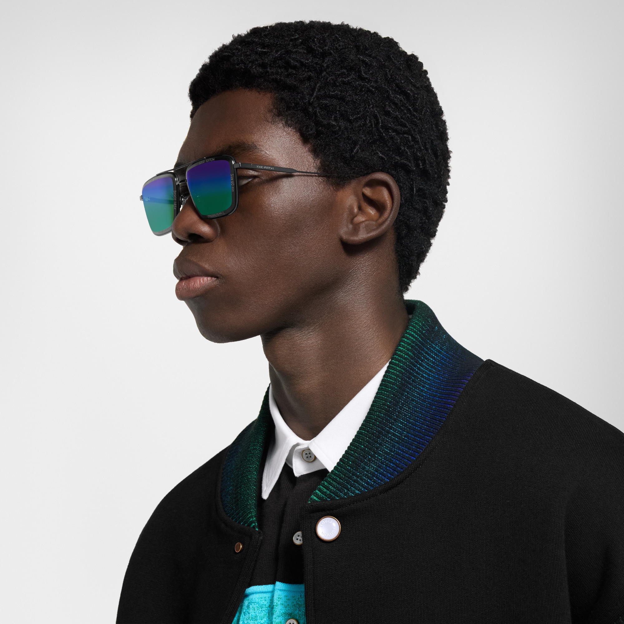 LV Super Vision Metal Square Sunglasses S00 in Pria