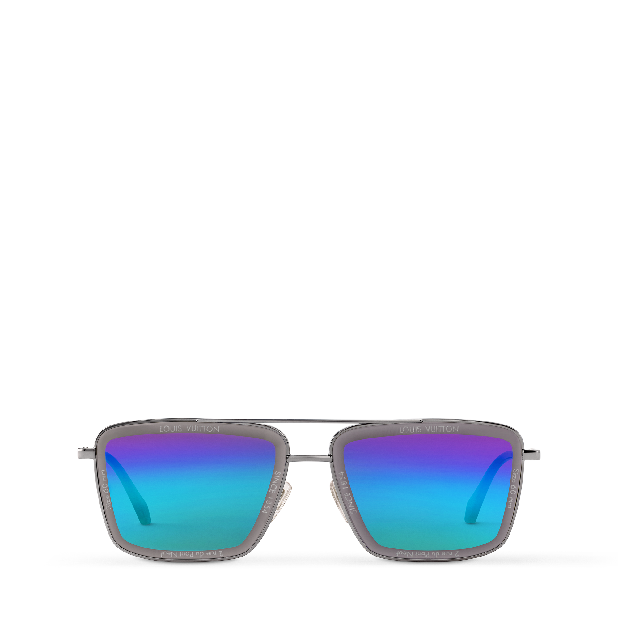 LV Super Vision Metal Square Sunglasses S00 in Pria