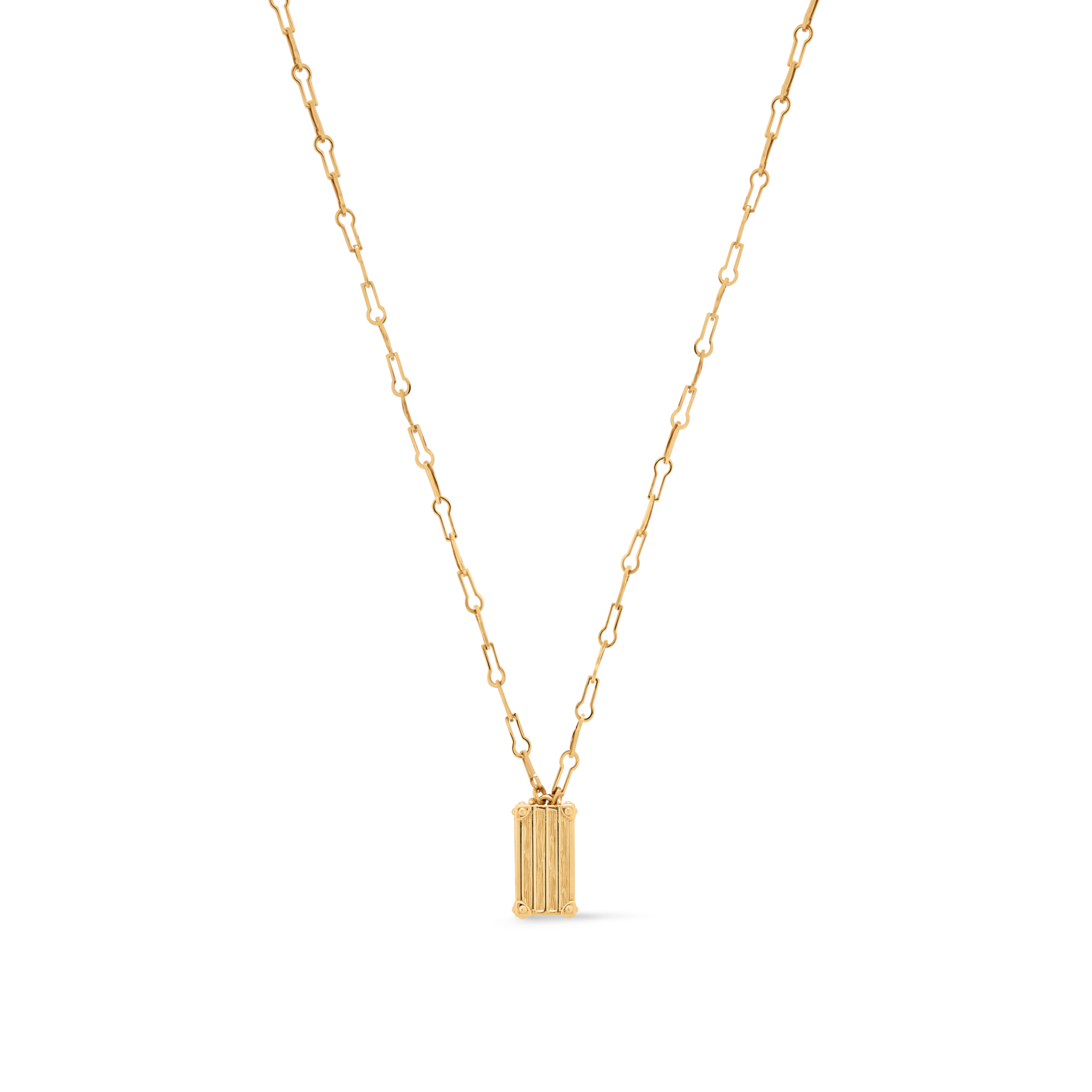 LV Trunk Necklace S00 in Wanita
