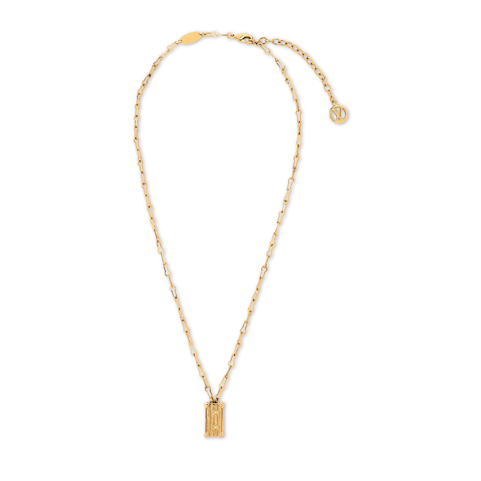 LV Trunk Necklace S00 in Wanita