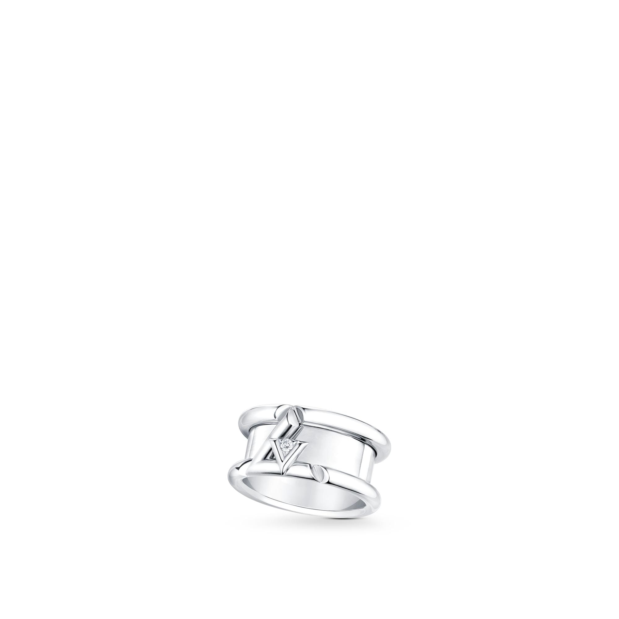 LV Volt One Band Ring, White Gold And Diamond  in Perhiasan