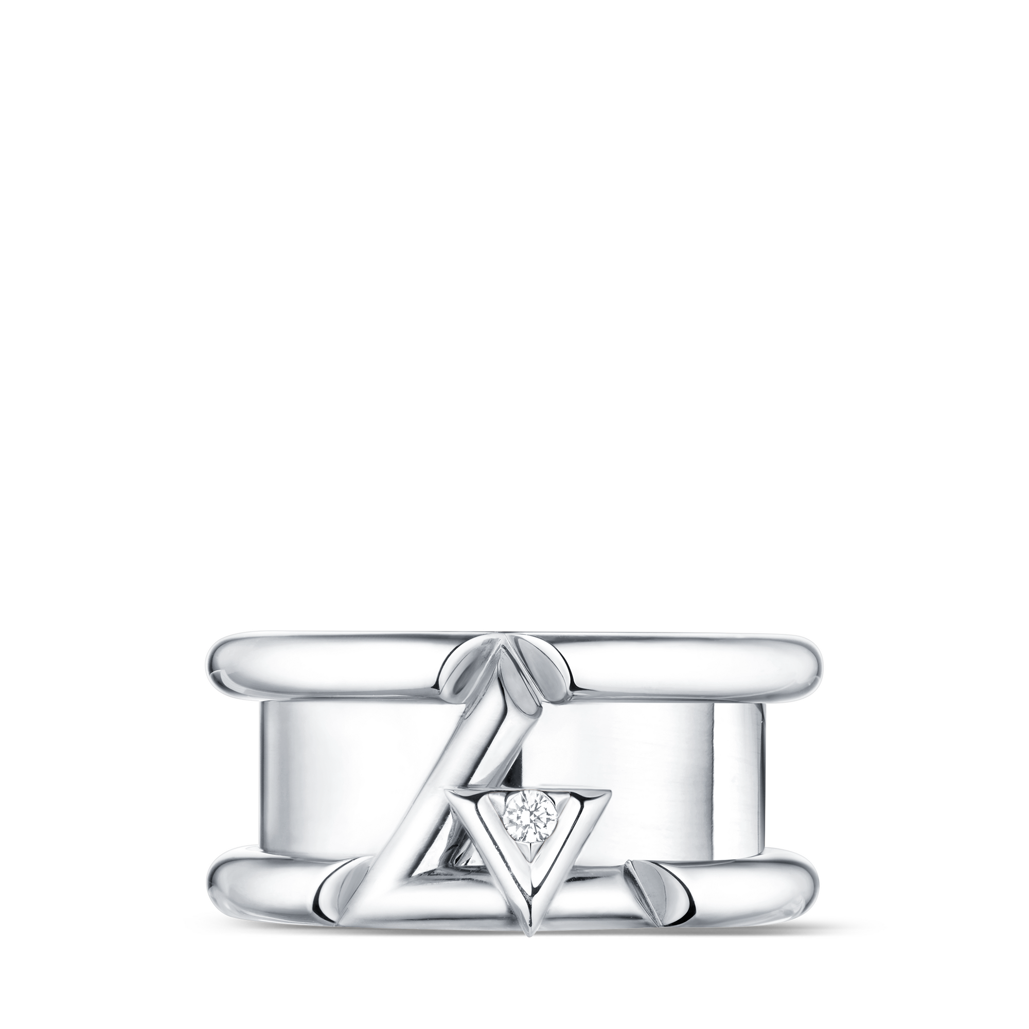 LV Volt One Band Ring, White Gold And Diamond  in Perhiasan