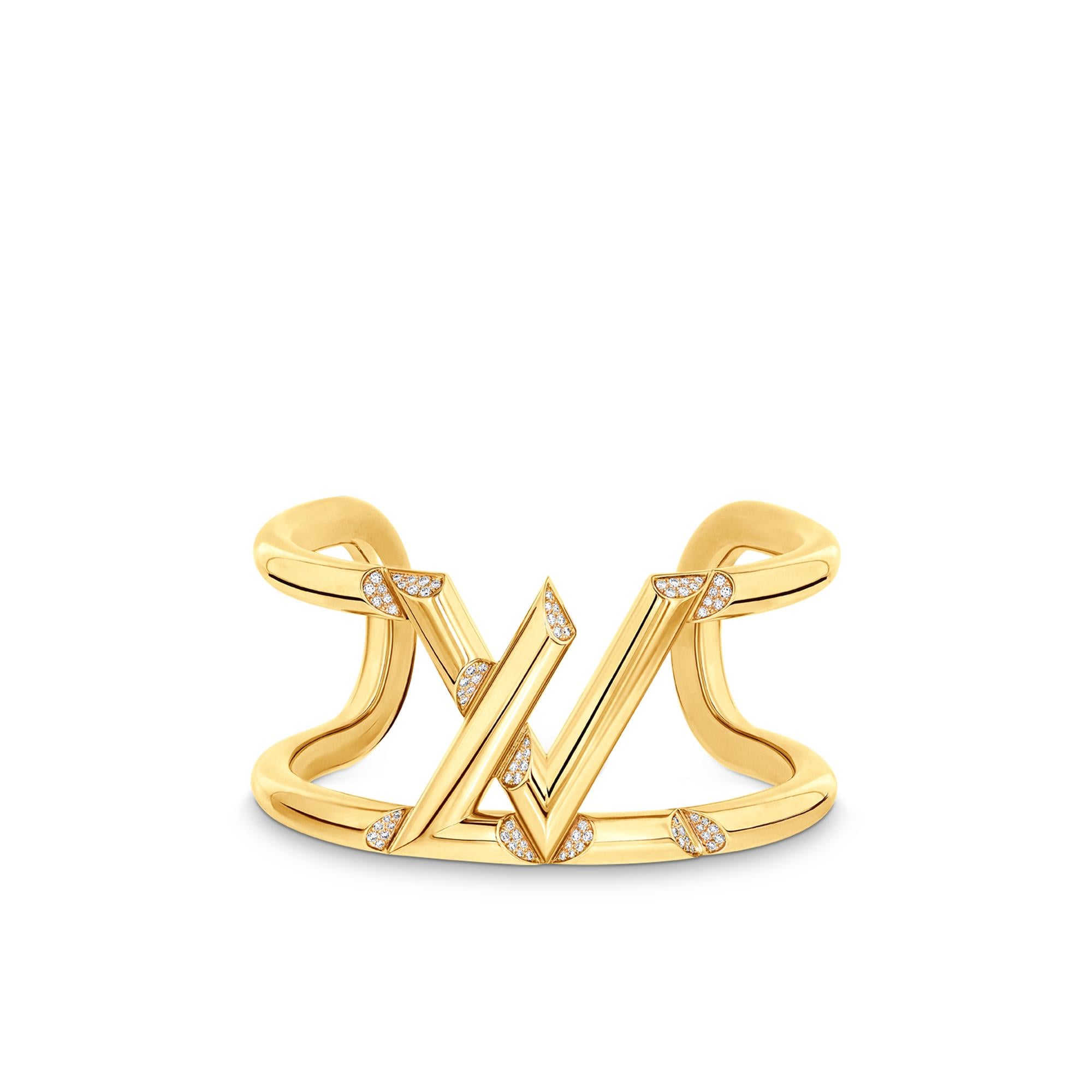 LV Volt One Cuff, Yellow Gold And Diamonds  in Perhiasan