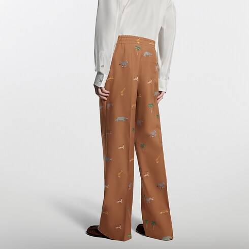 LV x The Darjeeling Limited Fil Coupe Drawstring Pants in Pria's Pakaian Celana collections by Louis Vuitton (Perbesar produk)