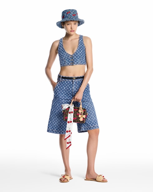 LV x TM Denim Cerise Bucket Hat . in Women's Accessories Hats and Gloves collections by Louis Vuitton