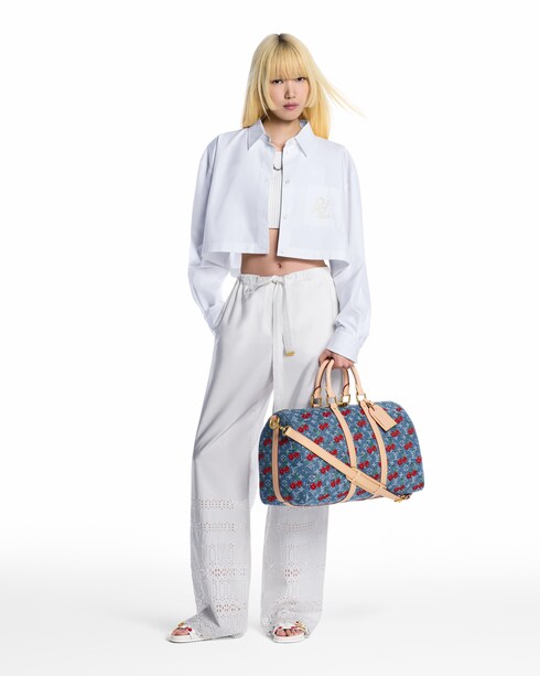 LV x TM Keepall Bandoulière 45 Monogram Denim in Women's Travel All Luggage and Accessories collections by Louis Vuitton