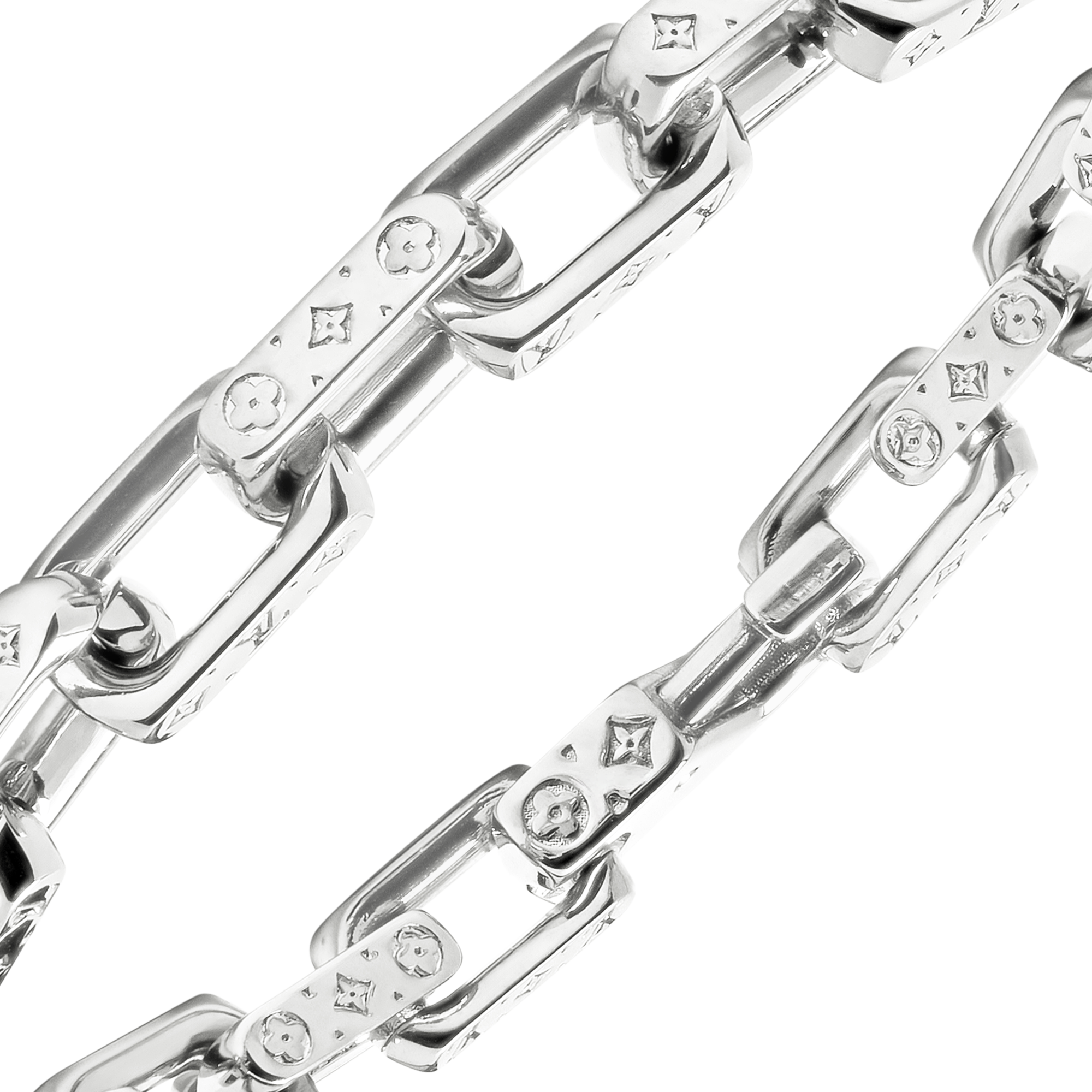 Mini Monogram Chain Bracelet S00 in Pria