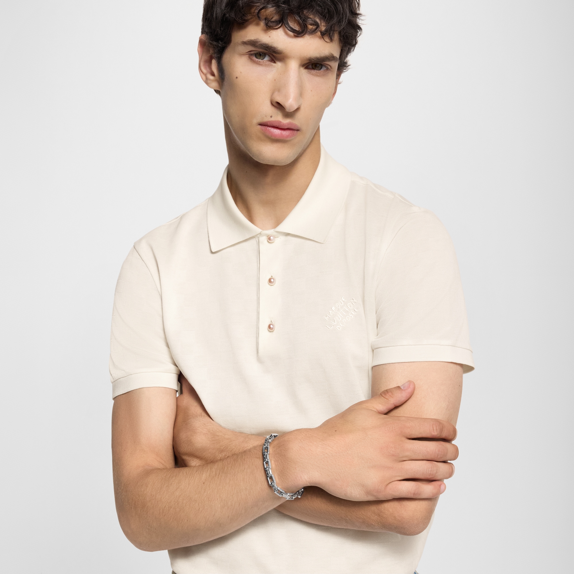 Mini Monogram Chain Bracelet S00 in Pria