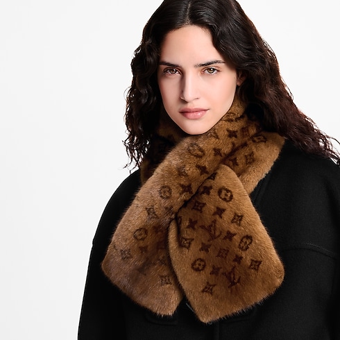 Mink Monogram Scarf . in Women's Accessories Scarves collections by Louis Vuitton (Product zoom)