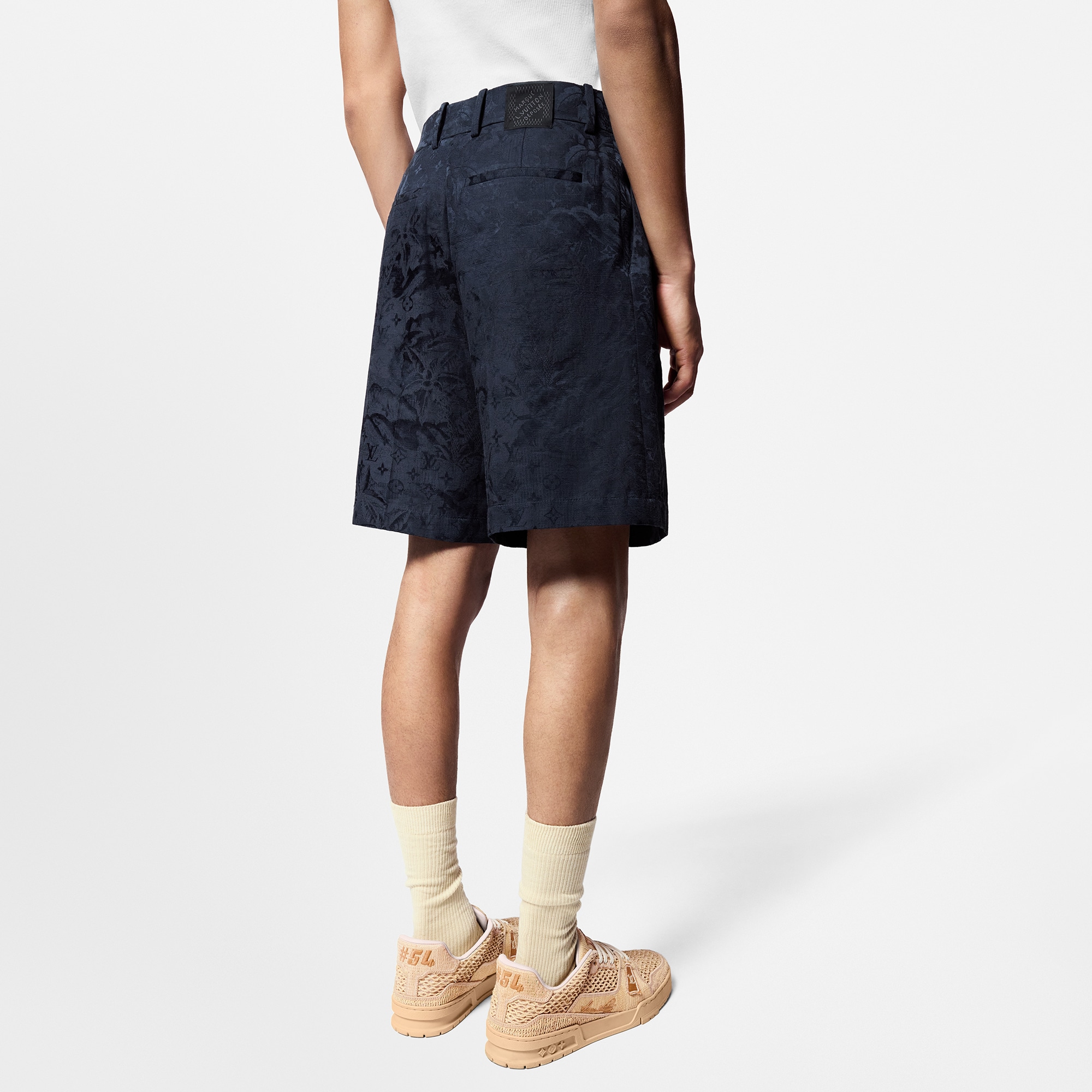 Monogram  Cotton-Blend Tailored Shorts  in Men