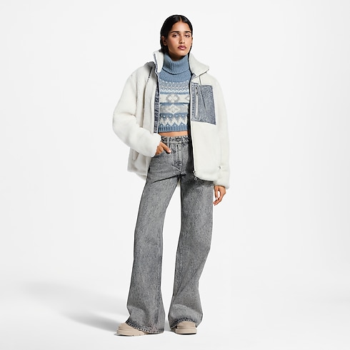 Monogram Accent Fleece Jacket in Wanita's Pakaian Mantel dan Jaket collections by Louis Vuitton (Perbesar produk)