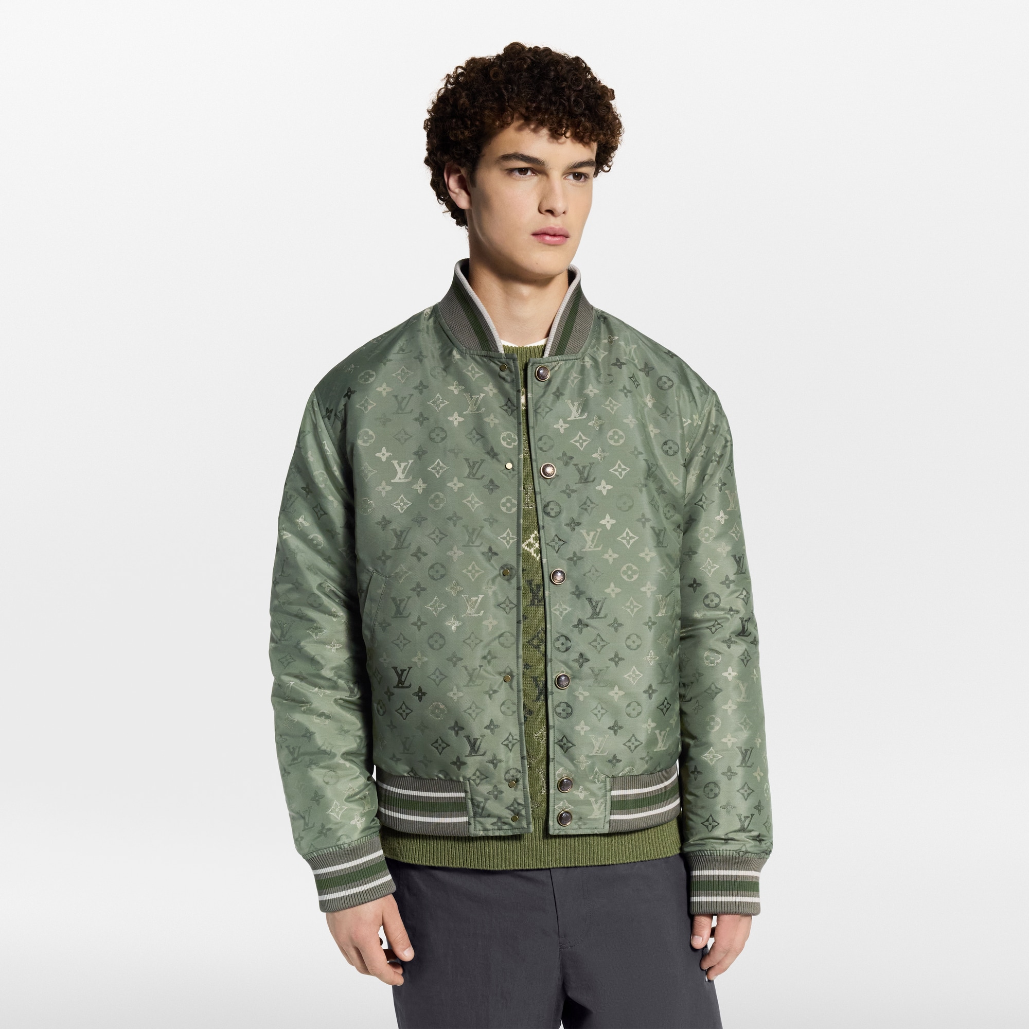 Monogram Bomber  in Pria