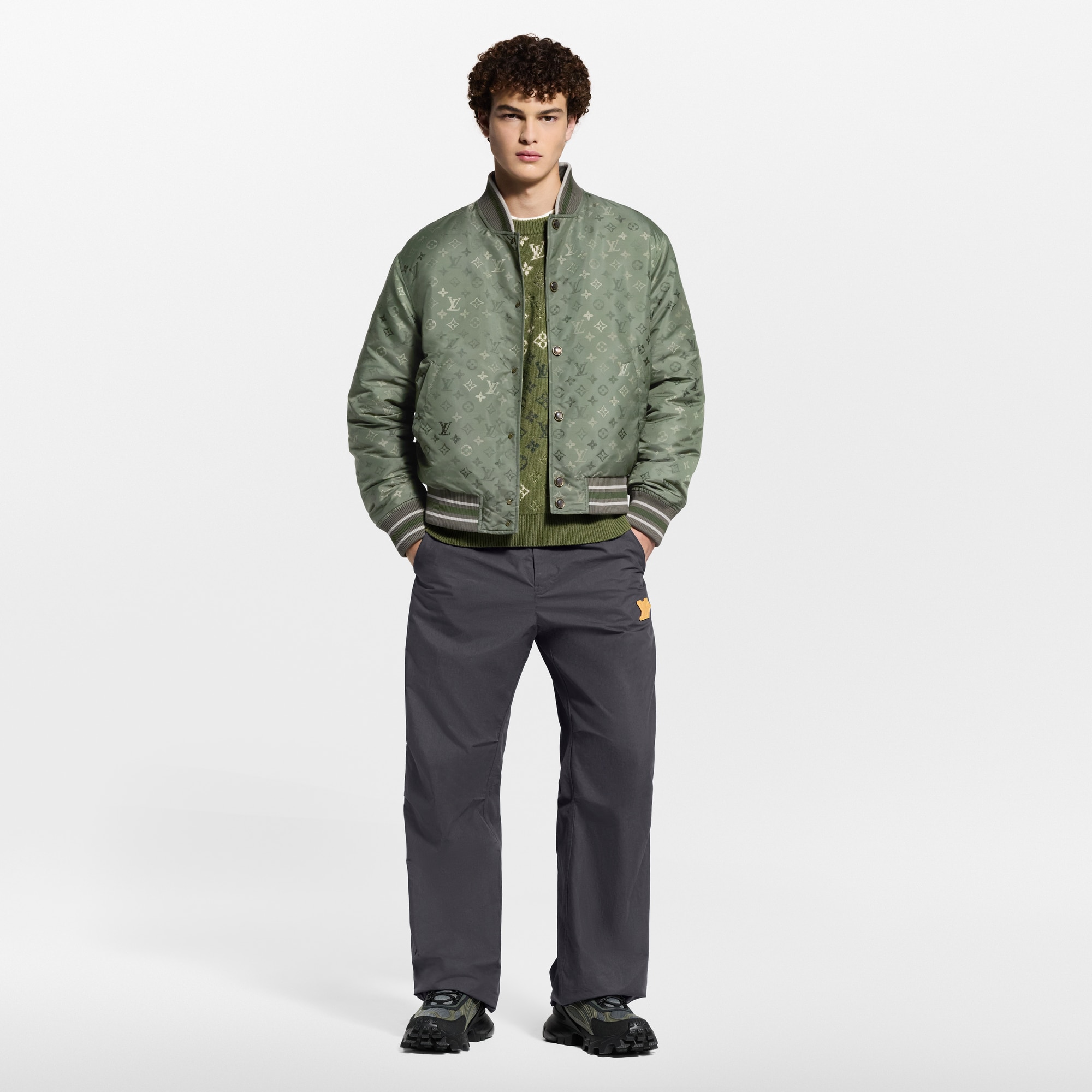 Monogram Bomber  in Pria