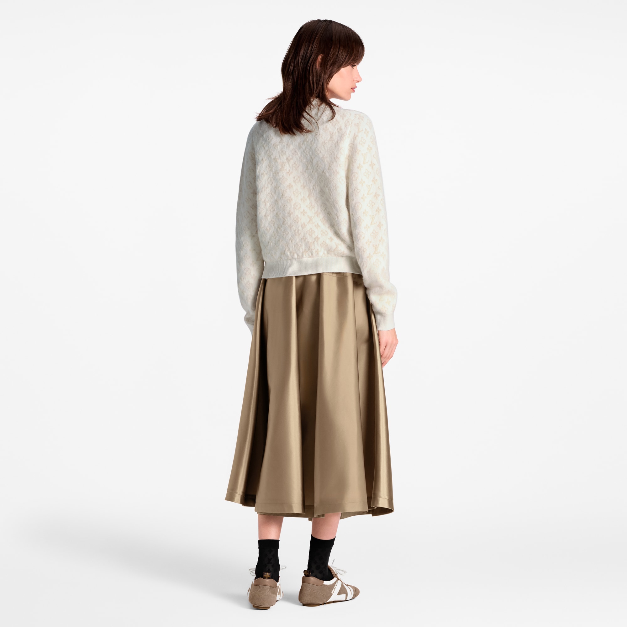 Monogram Brushed Knit Cardigan  in Wanita