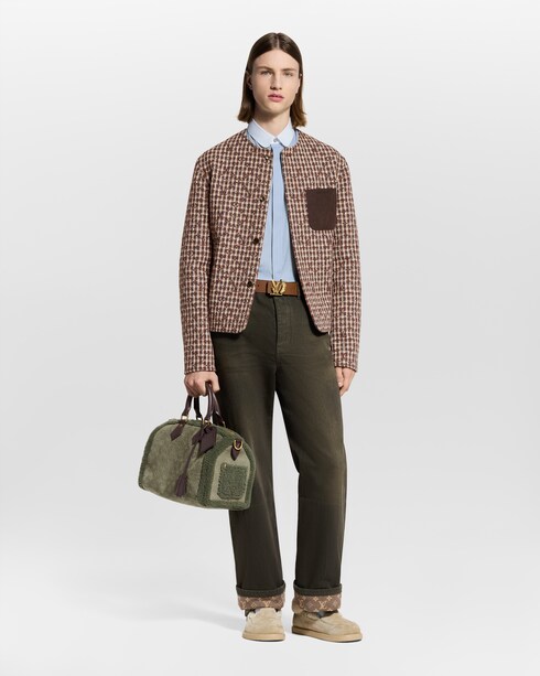 Monogram Chic Collarless Tweed Jacket in Pria's Pakaian Blazer dan Jaket collections by Louis Vuitton