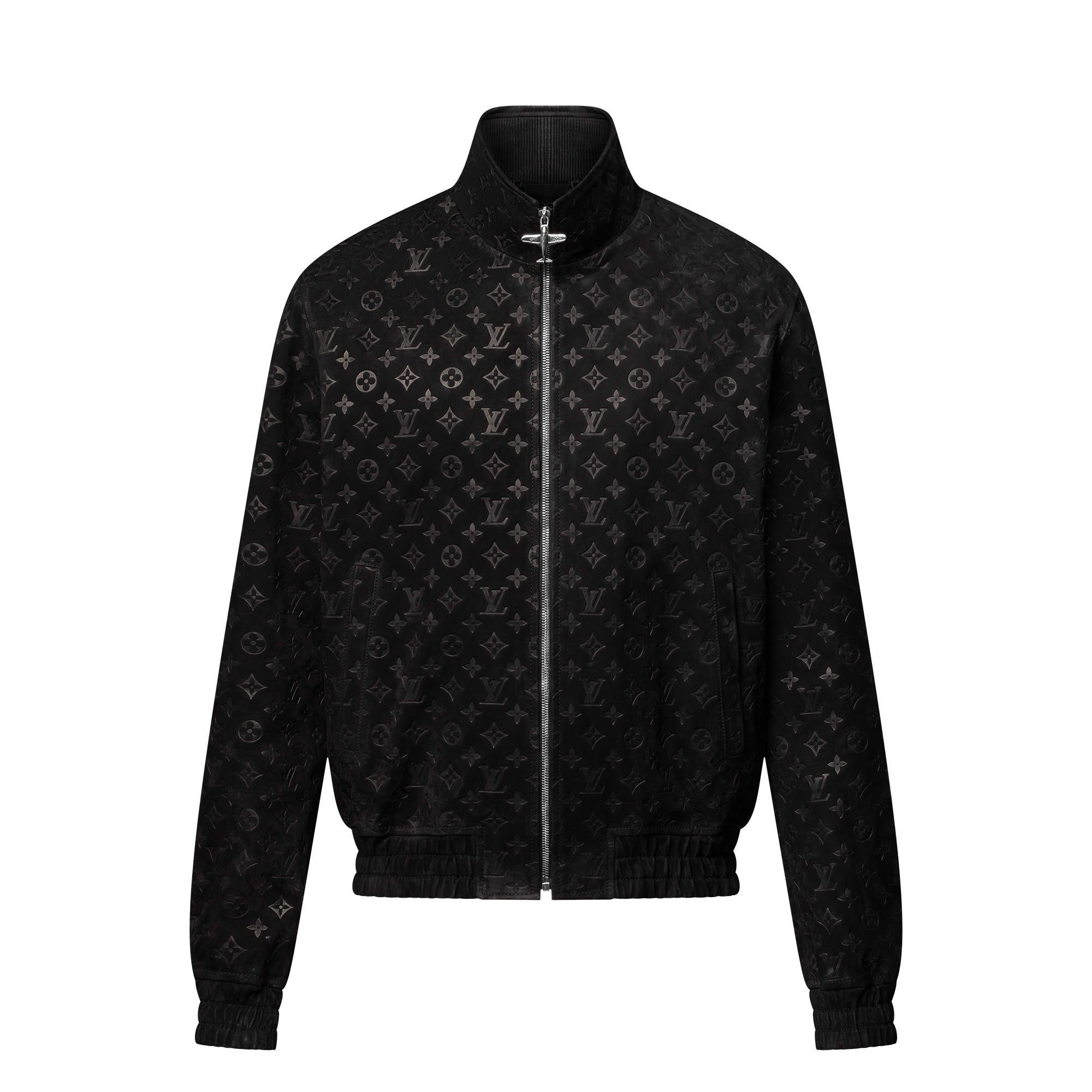 Monogram Debossed Suede Tracksuit Jacket  in Pria