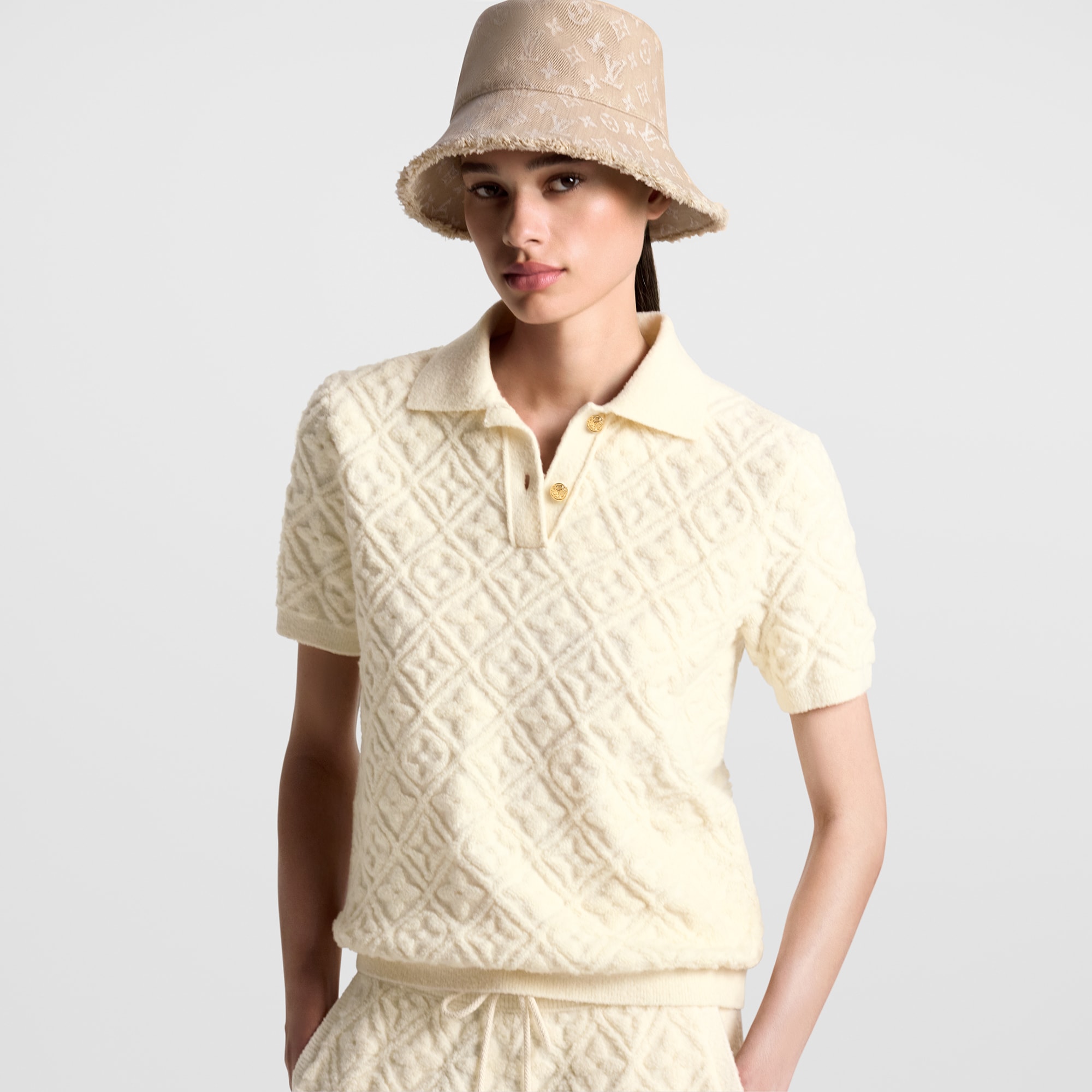 Monogram Denim Bucket Hat S00 in Wanita