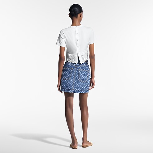 Monogram Denim Mini Skirt in Women's Ready-to-Wear Skirts and Shorts collections by Louis Vuitton (Product zoom)