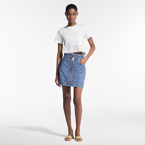 Monogram Denim Mini Skirt in Women's Ready-to-Wear Skirts and Shorts collections by Louis Vuitton (Product zoom)