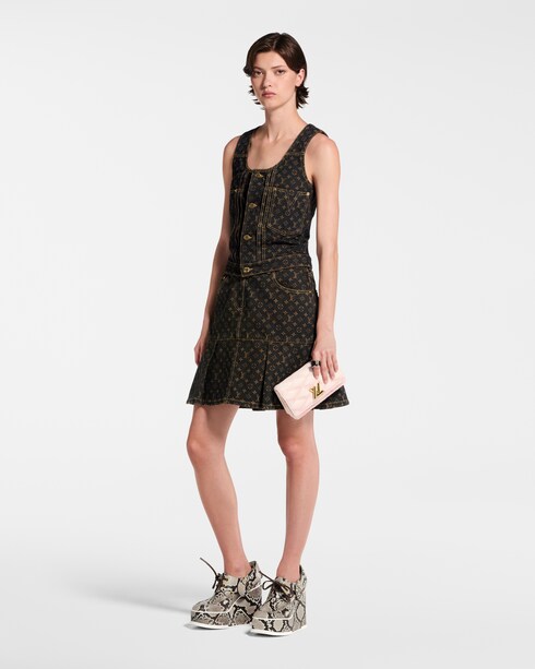 Monogram Denim Pleat Skirt in Women's Ready-to-Wear Skirts and Shorts collections by Louis Vuitton