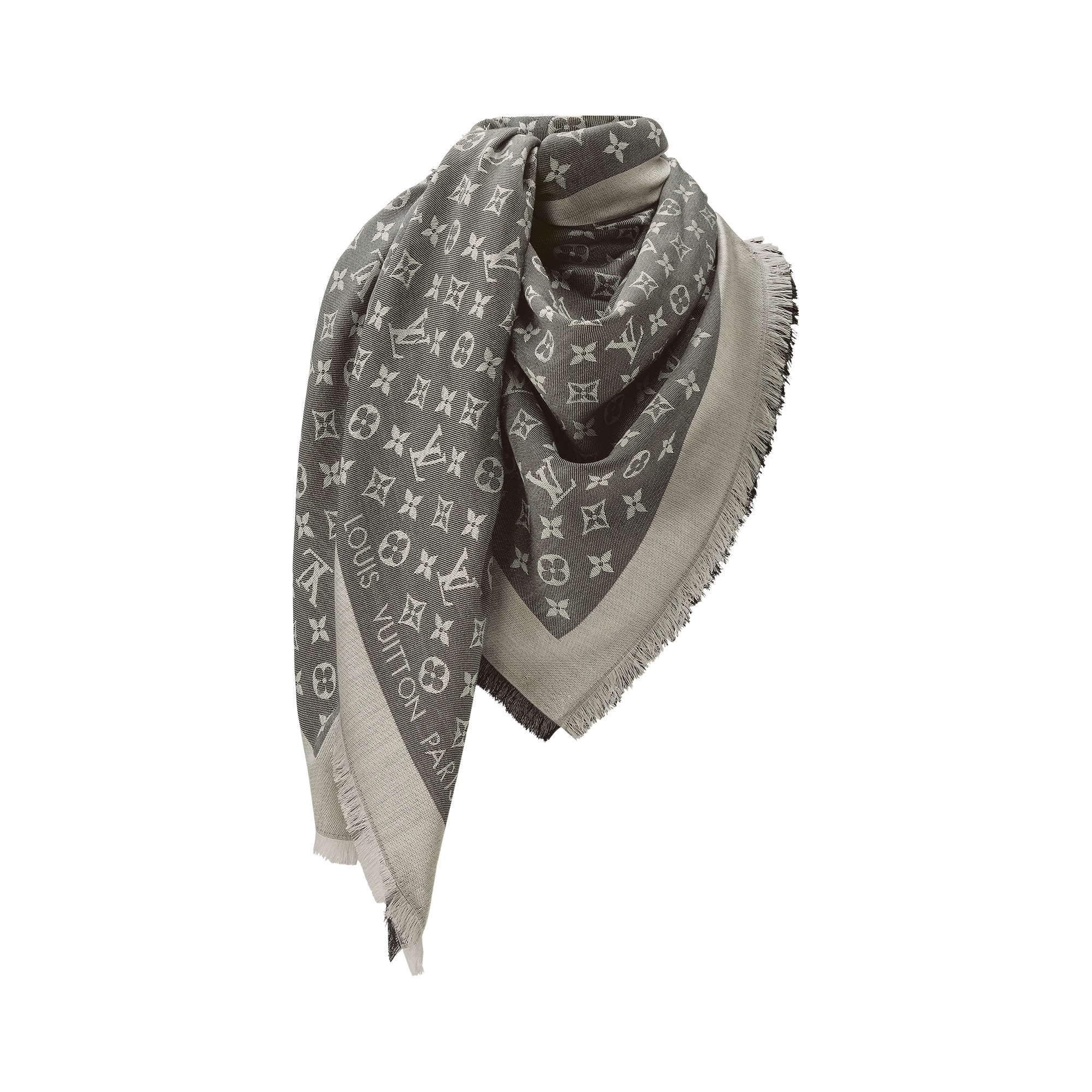 Monogram Denim Shawl S00 in Wanita