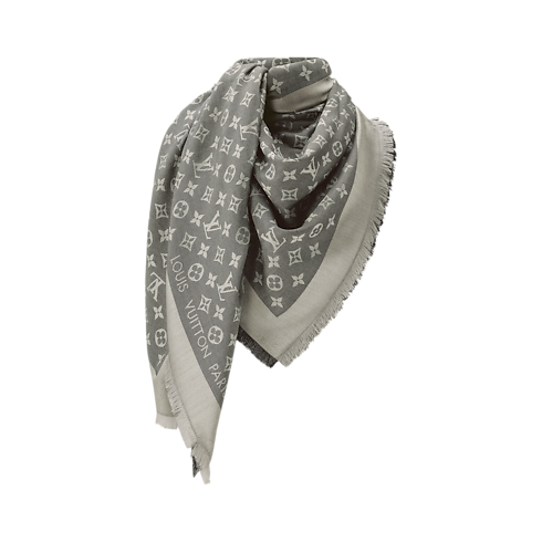 Monogram Denim Shawl S00 in Wanita's Aksesori Shawls and Stoles collections by Louis Vuitton (Perbesar produk)