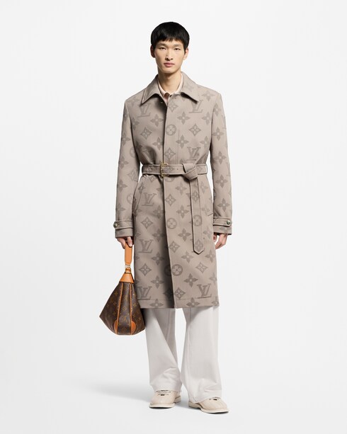 モノグラムエンボスド ショートスリーブニットシャツ メンズ ウェア(洋服)