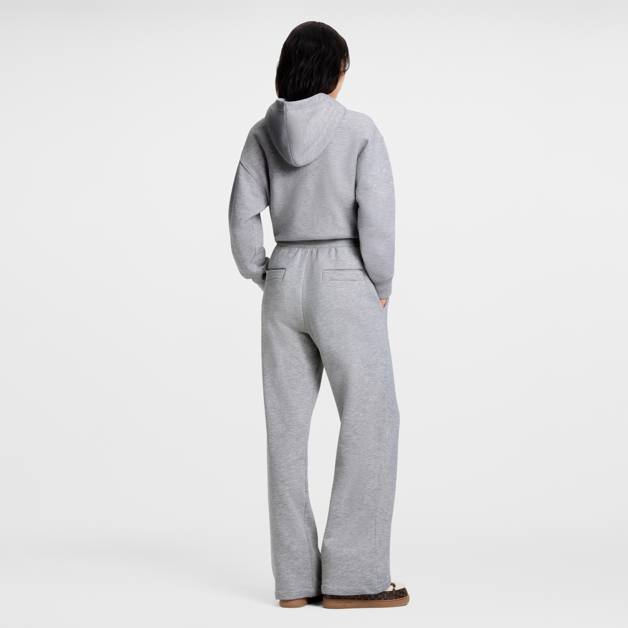 Monogram Flower Accent Hoodie  in Wanita