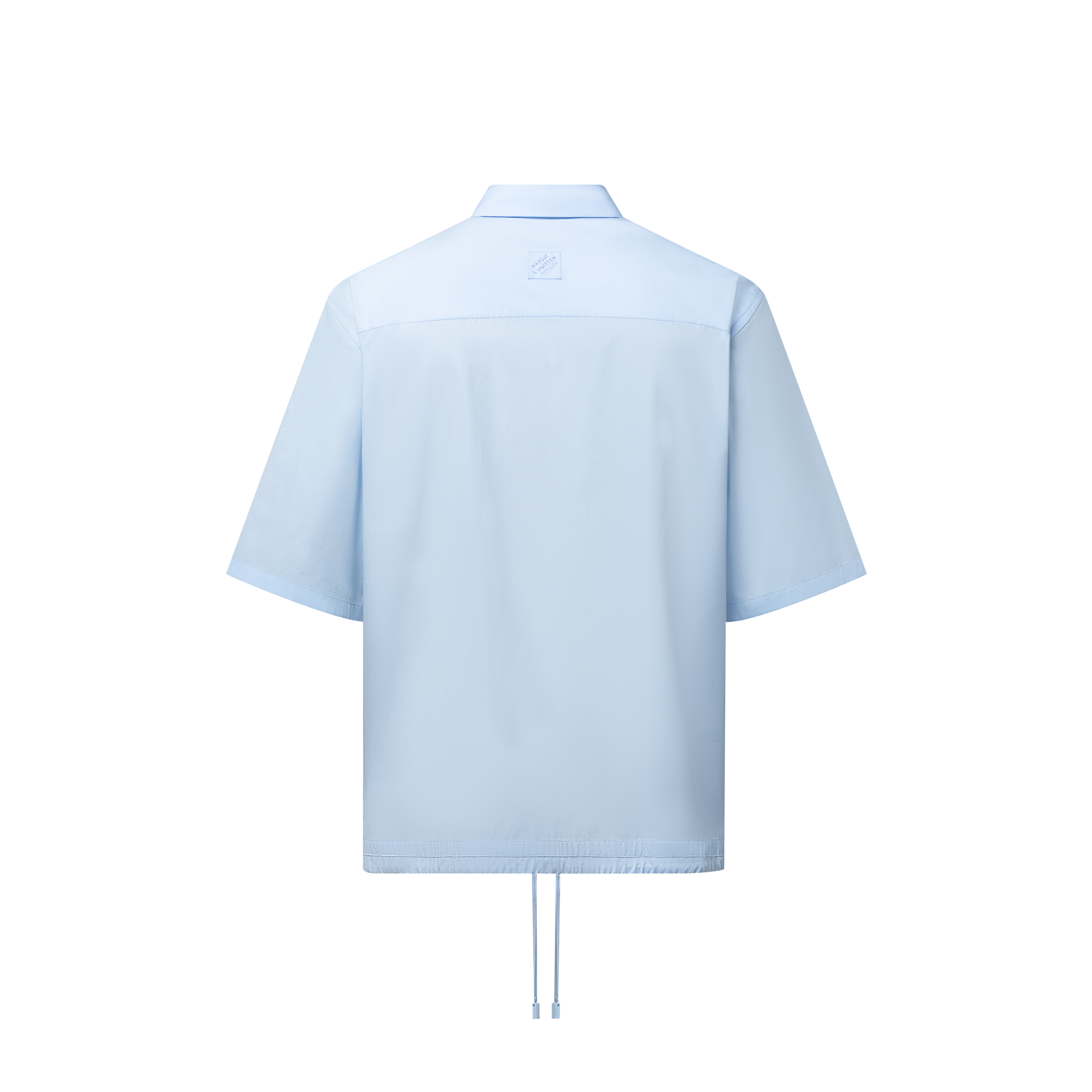 Monogram Flowers Embroidered Short-Sleeved Shirt  in Pria