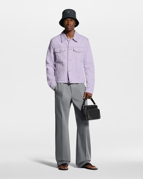 Monogram Jacquard Denim Trucker Jacket in Pria's Pakaian Outerwear dan Mantel collections by Louis Vuitton