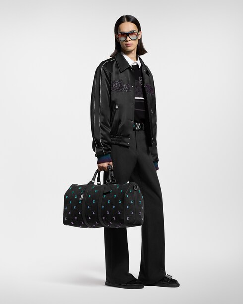 モノグラム ジャカード ロングスリーブポロシャツ メンズ ウェア(洋服)