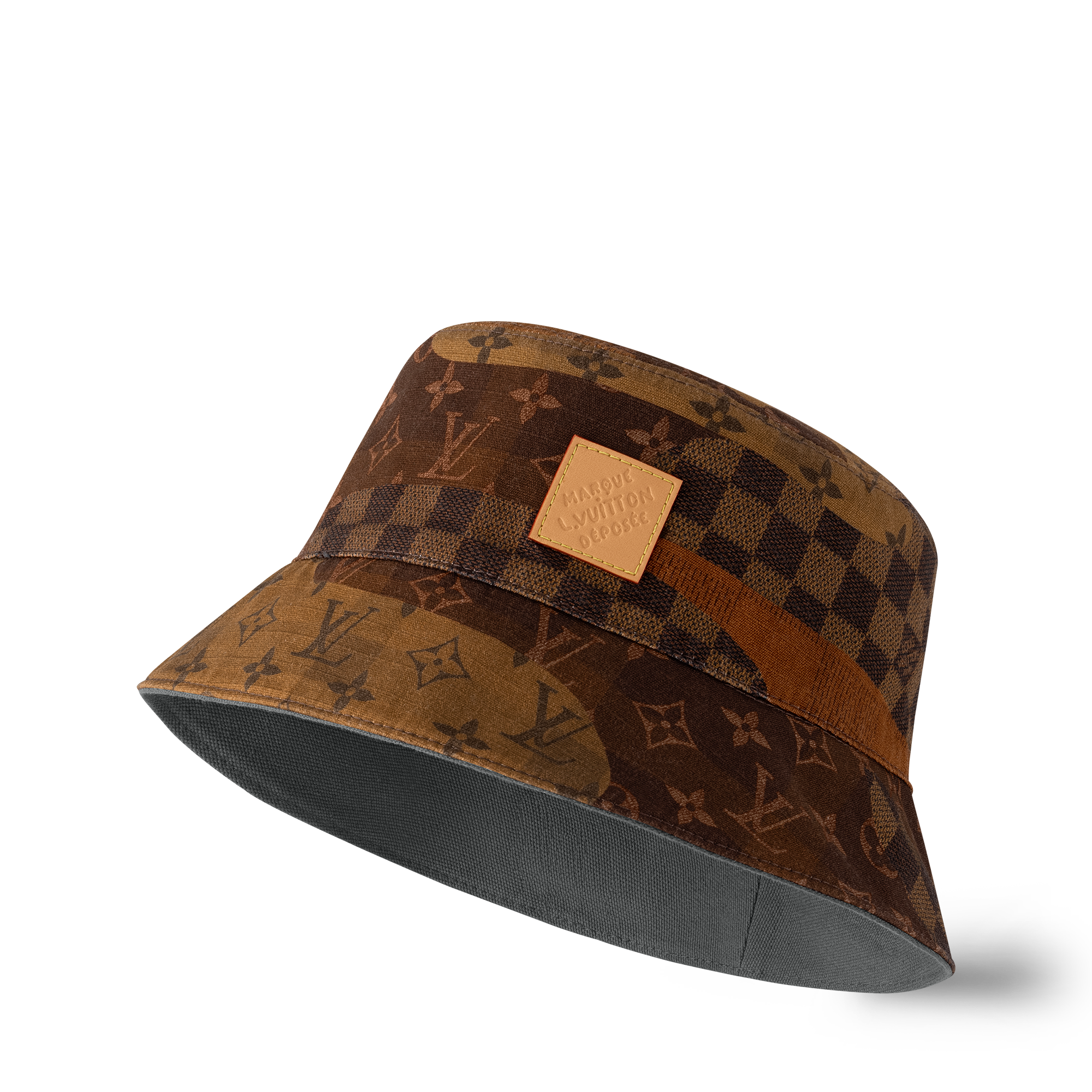 Monogram Landscape Reversible Bucket Hat S00 in Pria