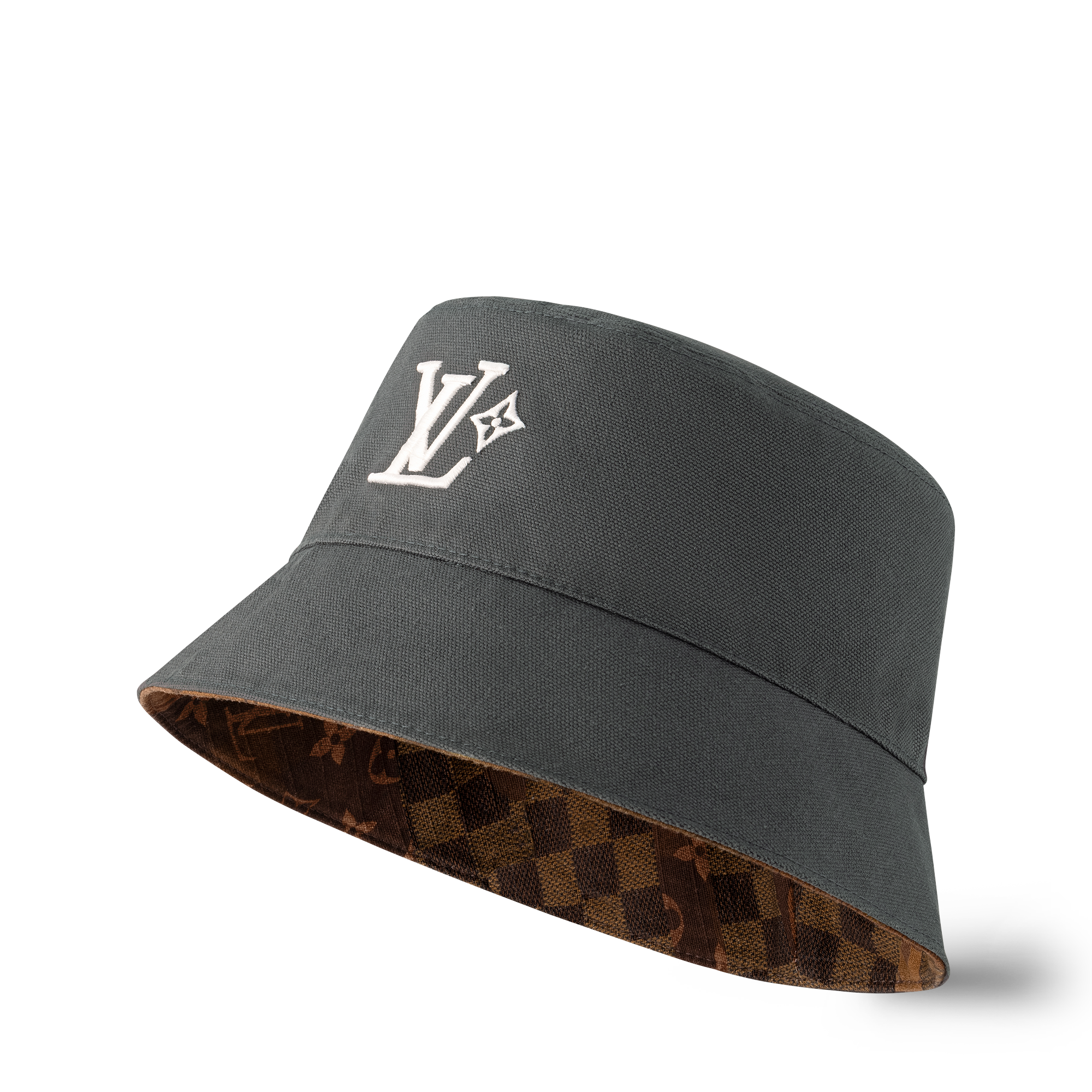 Monogram Landscape Reversible Bucket Hat S00 in Pria