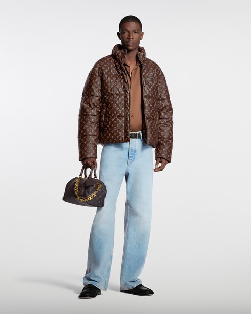 의류 아우터 & 코트 모노그램 레더 푸퍼 재킷 | 루이비통 공식 온라인 스토어®