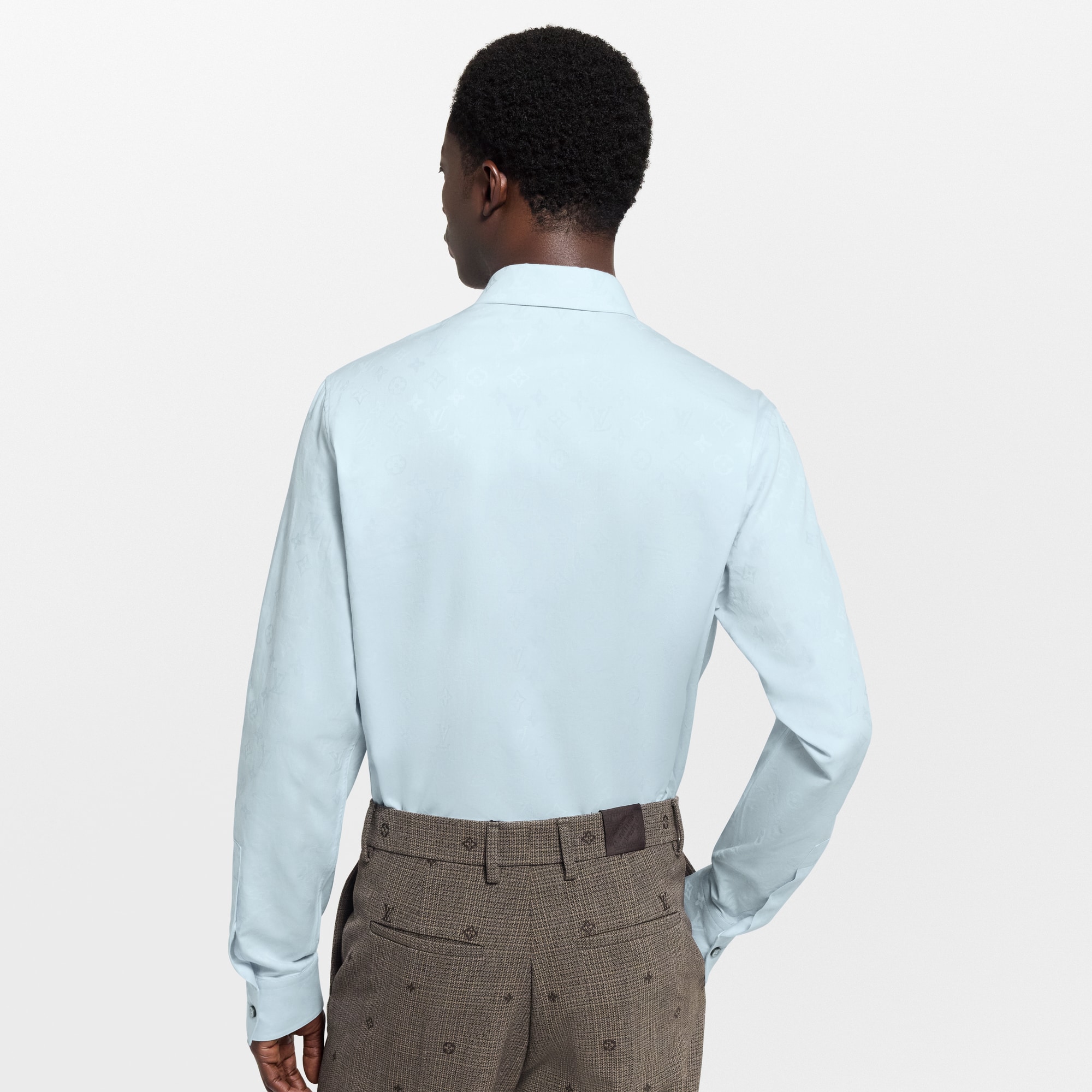 Monogram Long-Sleeved Shirt  in Pria