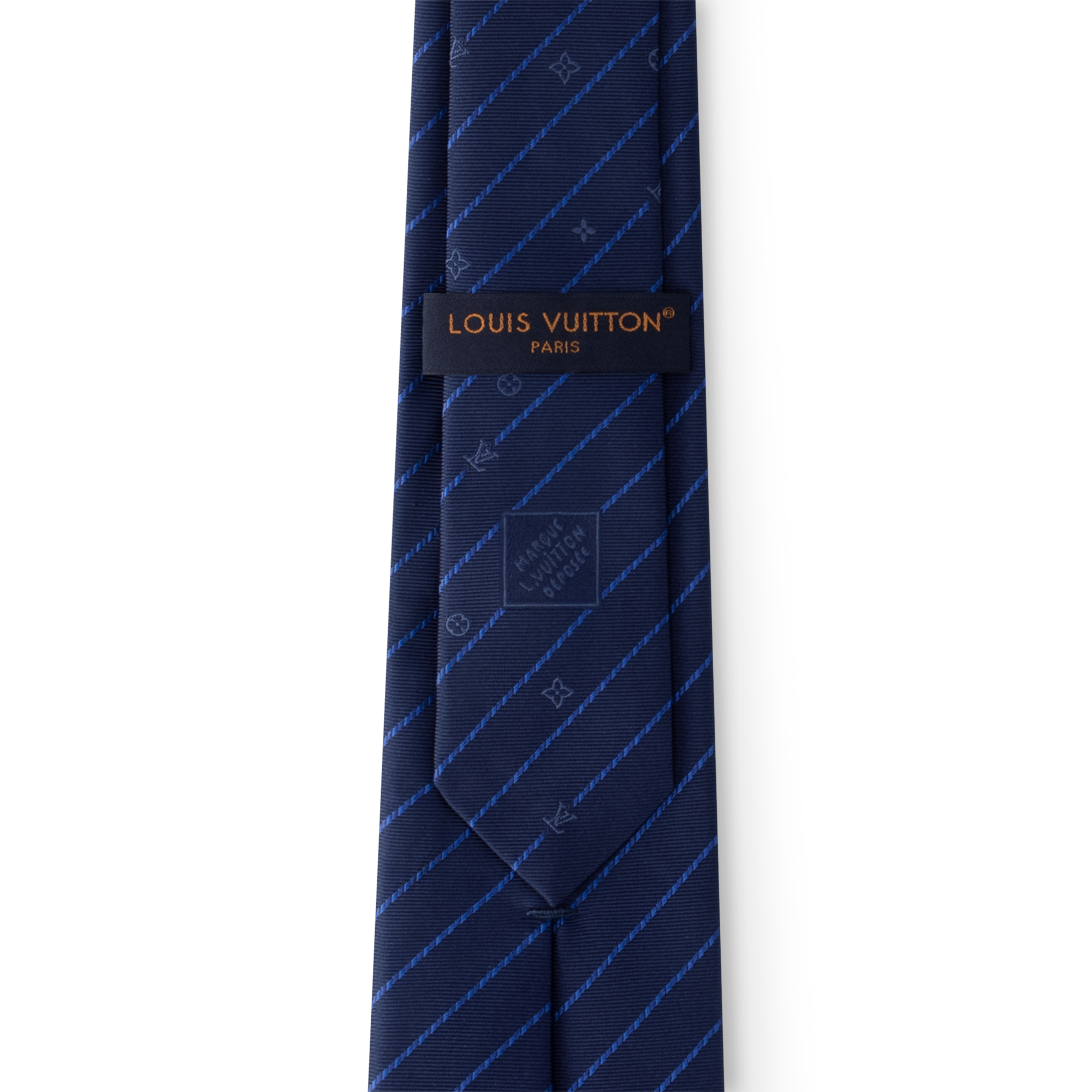 Monogram Pinstripes Tie S00 in Pria