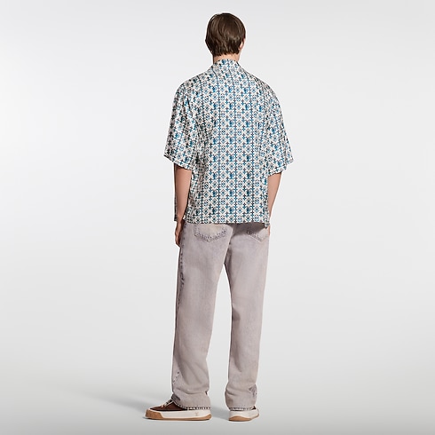 Monogram Printed Silk Short-Sleeved Shirt in Pria's Pakaian Kemeja collections by Louis Vuitton (Perbesar produk)