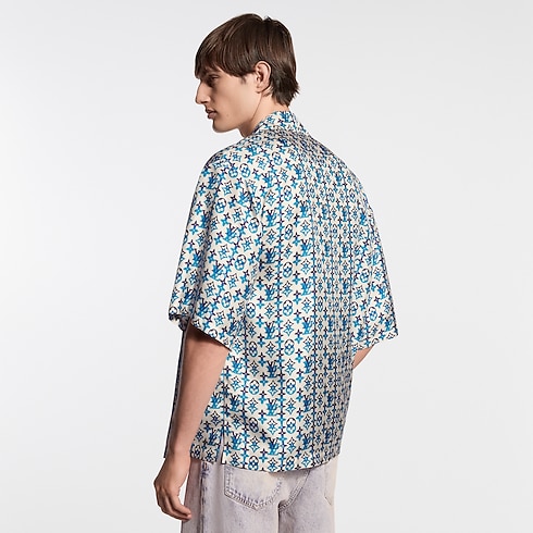 Monogram Printed Silk Short-Sleeved Shirt in Pria's Pakaian Kemeja collections by Louis Vuitton (Perbesar produk)