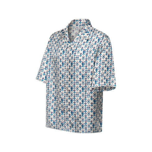 Monogram Printed Silk Short-Sleeved Shirt in Pria's Pakaian Kemeja collections by Louis Vuitton (Perbesar produk)