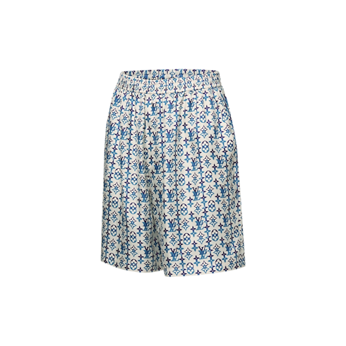 Monogram Printed Silk Shorts in Pria's Pakaian Celana collections by Louis Vuitton (Perbesar produk)