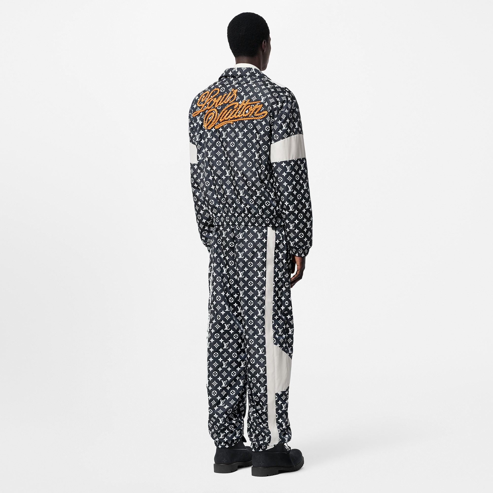 Monogram Printed Technical Track Pants  in Pria