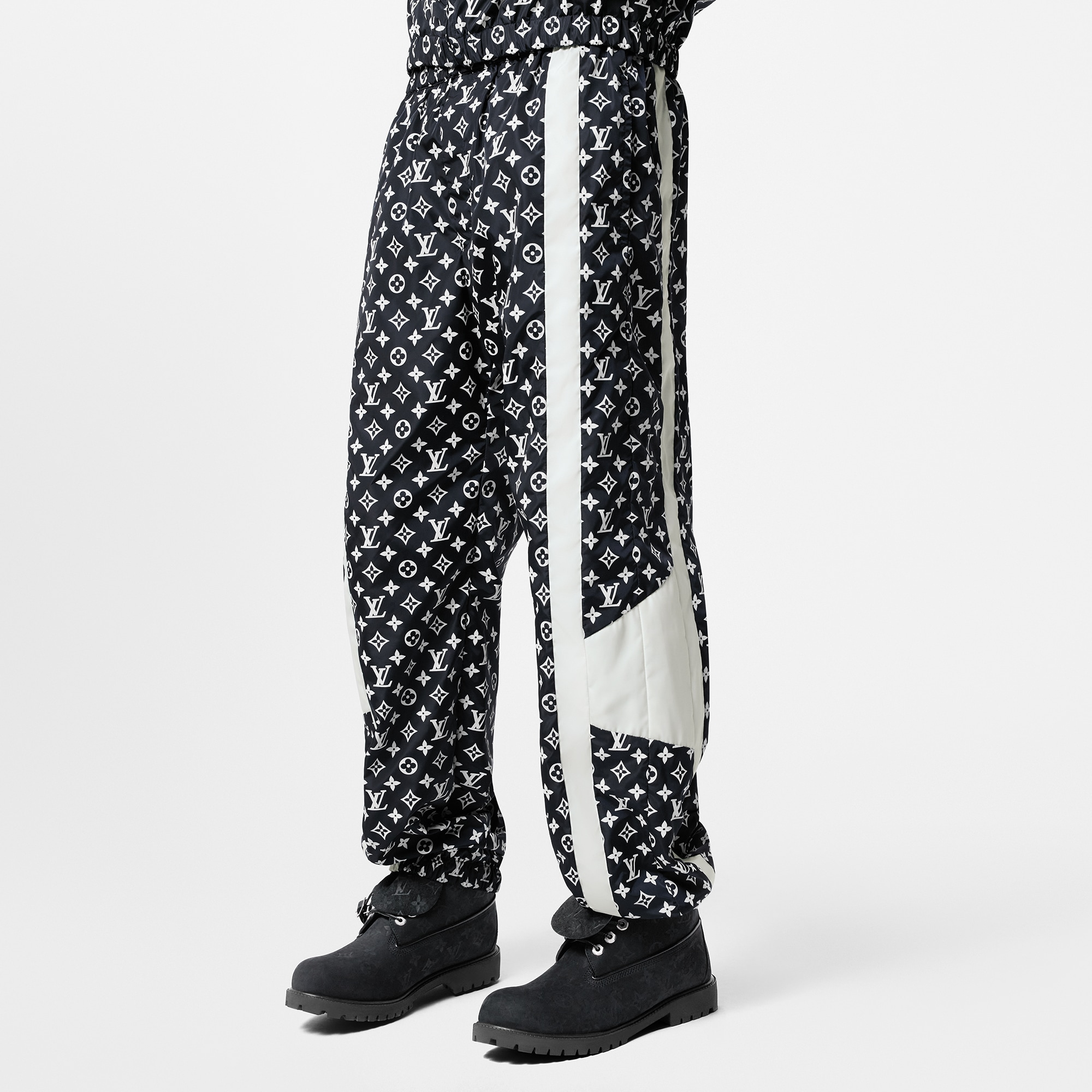 Monogram Printed Technical Track Pants  in Pria