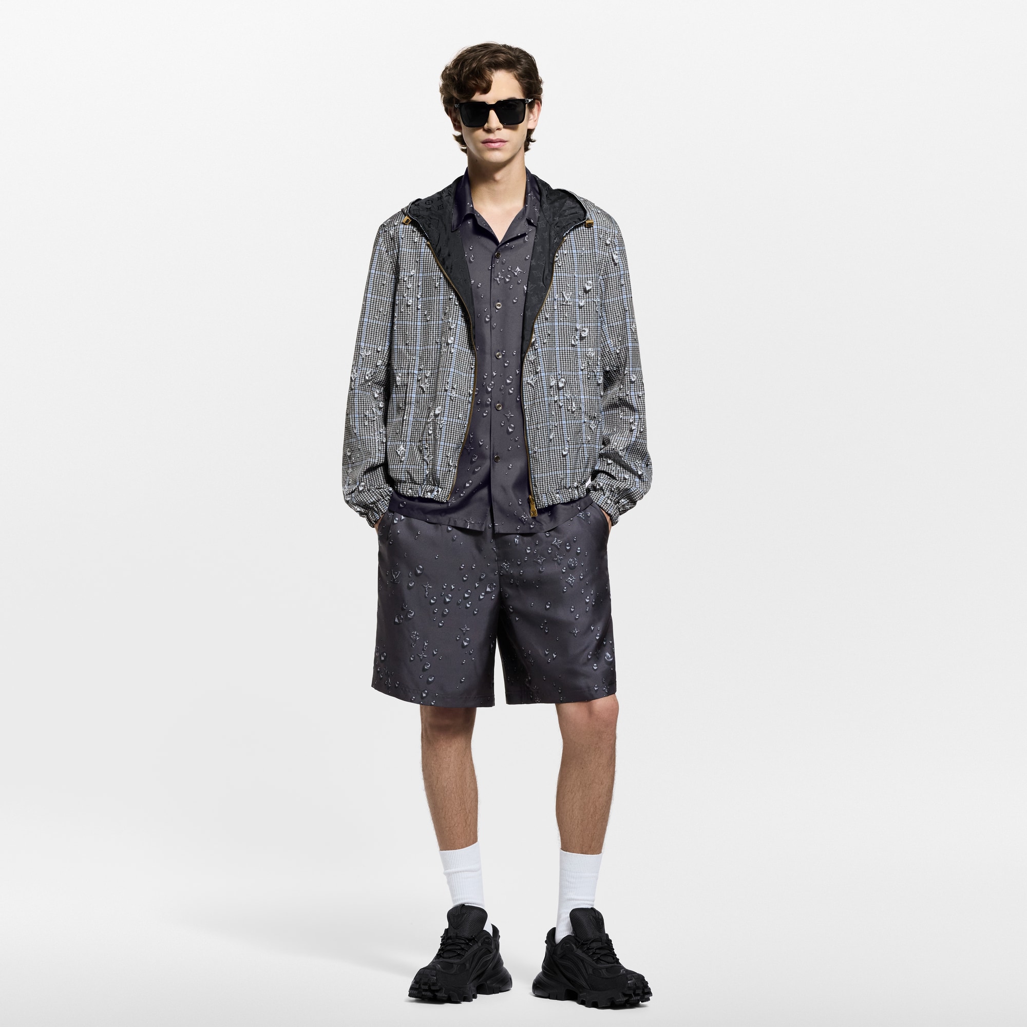 Monogram Reversible Windbreaker  in Pria