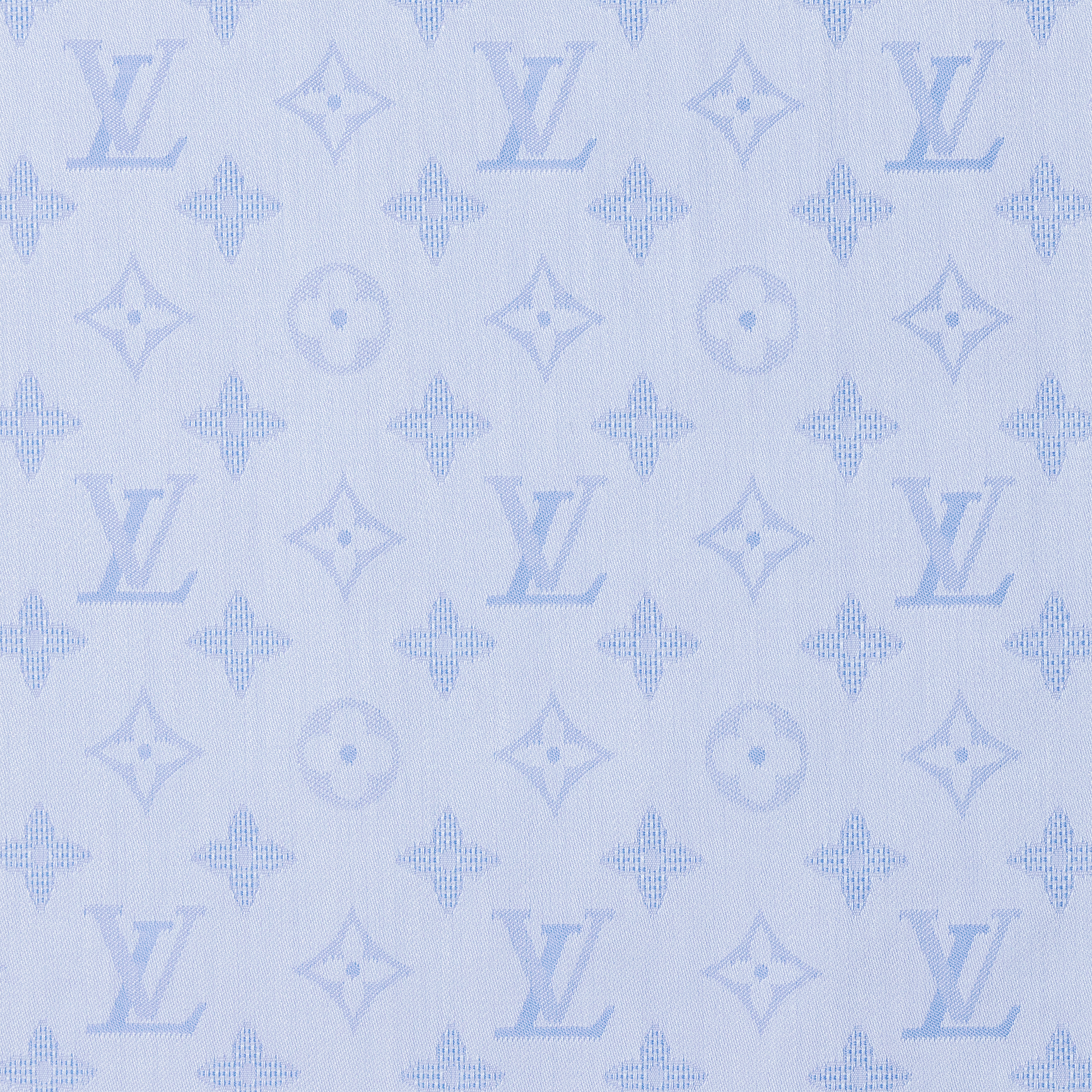 Monogram Short-Sleeved Cotton Shirt  in Pria