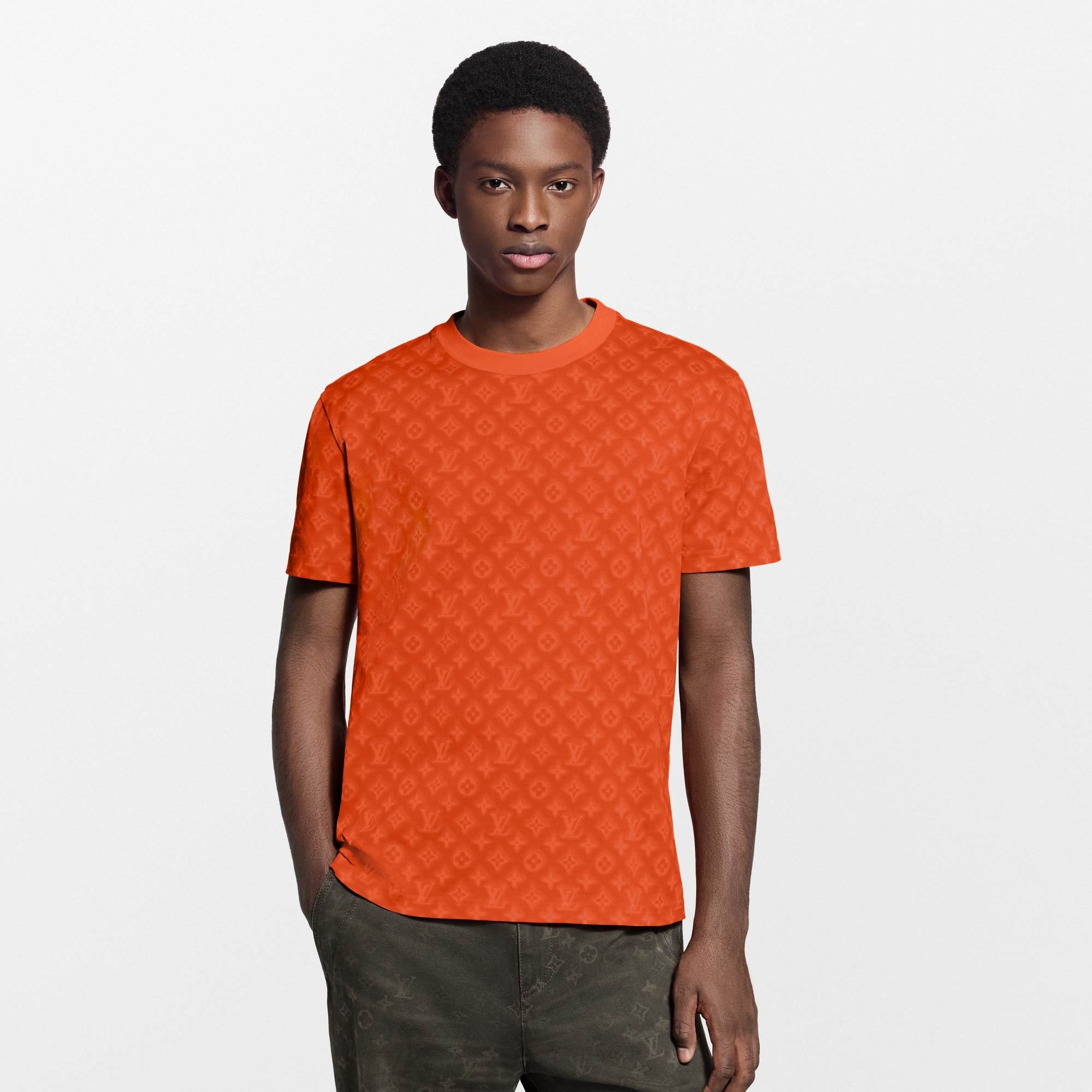 Monogram Short-Sleeved T-Shirt  in Pria